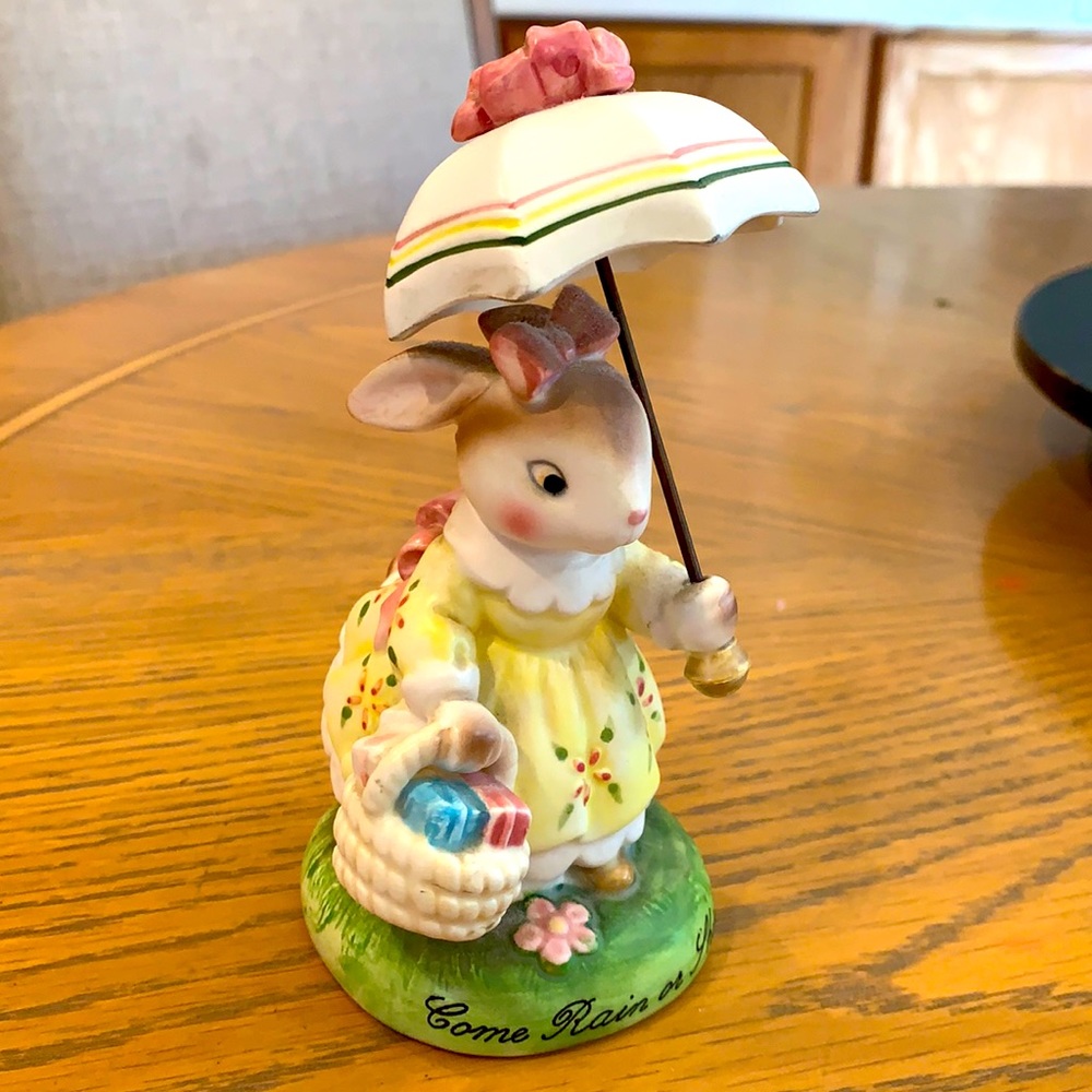 Bunny figurine “Come Rain or Shine “